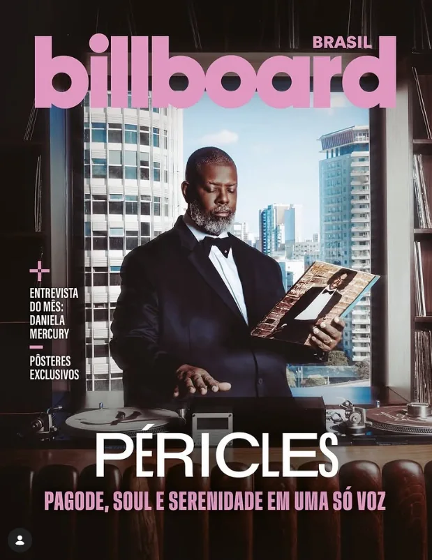 Capa da Billboard Brasil com Péricles